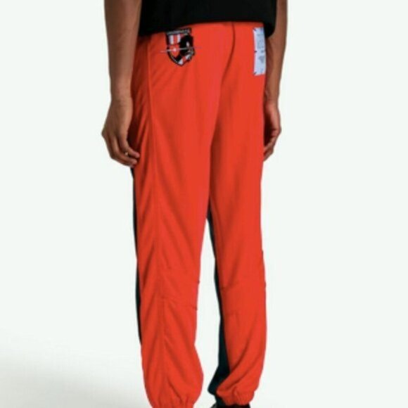 MCQ Track pants Two tone Stretch jersey Paneled Embroidered  M - Picture 2 of 9